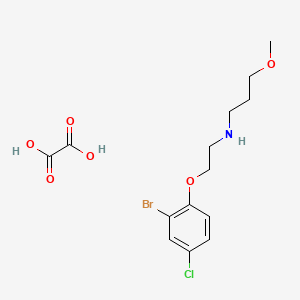 N-[2-(2-bromo-4-chlorophenoxy)ethyl]-3-methoxypropan-1-amine;oxalic acid