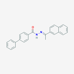 molecular formula C25H20N2O B400449 N'-[1-(2-naphthyl)ethylidene]-4-biphenylcarbohydrazide 