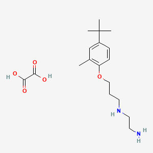 molecular formula C18H30N2O5 B4004527 N'-[3-(4-tert-butyl-2-methylphenoxy)propyl]ethane-1,2-diamine;oxalic acid 