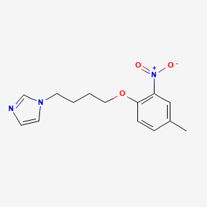 molecular formula C14H17N3O3 B4004544 1-[4-(4-methyl-2-nitrophenoxy)butyl]-1H-imidazole 