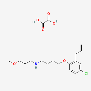 4-(4-chloro-2-prop-2-enylphenoxy)-N-(3-methoxypropyl)butan-1-amine;oxalic acid