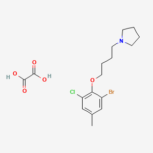 1-[4-(2-Bromo-6-chloro-4-methylphenoxy)butyl]pyrrolidine;oxalic acid