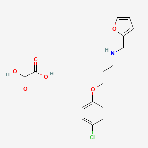 3-(4-chlorophenoxy)-N-(furan-2-ylmethyl)propan-1-amine;oxalic acid