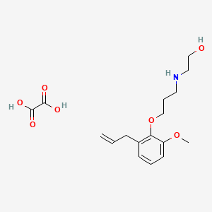 molecular formula C17H25NO7 B4004582 2-[3-(2-Methoxy-6-prop-2-enylphenoxy)propylamino]ethanol;oxalic acid 