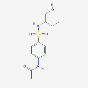 molecular formula C12H18N2O4S B400460 N-{4-[(1-hydroxybutan-2-yl)sulfamoyl]phenyl}acetamide 