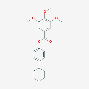 molecular formula C22H26O5 B400461 4-Cyclohexylphenyl 3,4,5-trimethoxybenzoate 