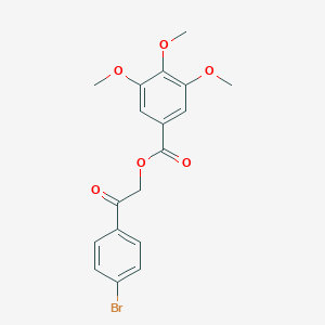 molecular formula C18H17BrO6 B400462 2-(4-Bromophenyl)-2-oxoethyl 3,4,5-trimethoxybenzoate CAS No. 93809-22-4