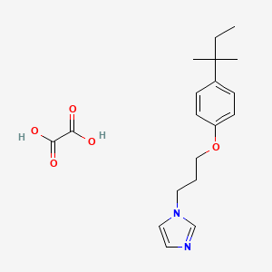 molecular formula C19H26N2O5 B4004629 1-[3-[4-(2-Methylbutan-2-yl)phenoxy]propyl]imidazole;oxalic acid 