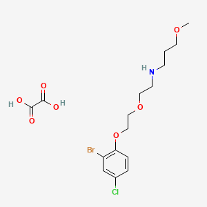 molecular formula C16H23BrClNO7 B4004633 N-{2-[2-(2-bromo-4-chlorophenoxy)ethoxy]ethyl}-3-methoxy-1-propanamine oxalate 