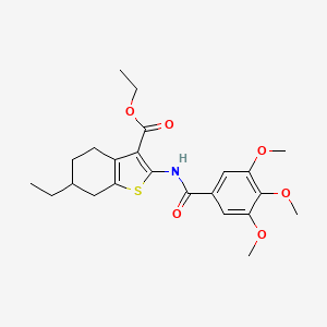 ETHYL 6-ETHYL-2-(3,4,5-TRIMETHOXYBENZAMIDO)-4,5,6,7-TETRAHYDRO-1-BENZOTHIOPHENE-3-CARBOXYLATE