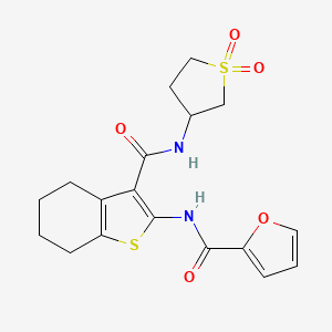 N-{3-[(1,1-dioxidotetrahydrothiophen-3-yl)carbamoyl]-4,5,6,7-tetrahydro-1-benzothiophen-2-yl}furan-2-carboxamide