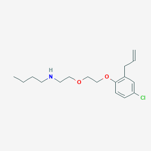 molecular formula C17H26ClNO2 B4004672 N-[2-[2-(4-chloro-2-prop-2-enylphenoxy)ethoxy]ethyl]butan-1-amine 