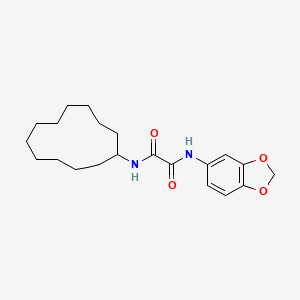 molecular formula C21H30N2O4 B4004687 N-1,3-benzodioxol-5-yl-N'-cyclododecylethanediamide 