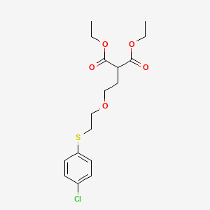 molecular formula C17H23ClO5S B4004695 Diethyl 2-[2-[2-(4-chlorophenyl)sulfanylethoxy]ethyl]propanedioate 