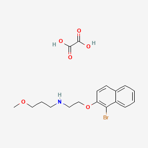 N-[2-(1-bromonaphthalen-2-yl)oxyethyl]-3-methoxypropan-1-amine;oxalic acid