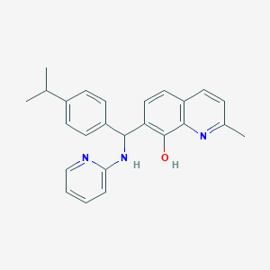 molecular formula C25H25N3O B4004711 2-METHYL-7-{[4-(PROPAN-2-YL)PHENYL][(PYRIDIN-2-YL)AMINO]METHYL}QUINOLIN-8-OL 