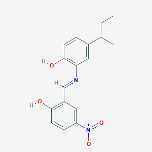 molecular formula C17H18N2O4 B400472 2-{[(5-Sec-butyl-2-hydroxyphenyl)imino]methyl}-4-nitrophenol 