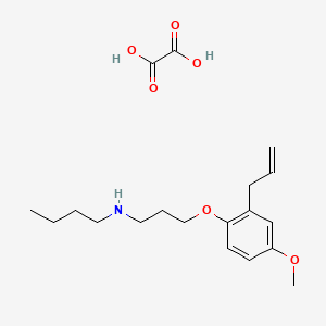 molecular formula C19H29NO6 B4004726 N-[3-(4-methoxy-2-prop-2-enylphenoxy)propyl]butan-1-amine;oxalic acid 