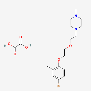 molecular formula C18H27BrN2O6 B4004729 1-[2-[2-(4-Bromo-2-methylphenoxy)ethoxy]ethyl]-4-methylpiperazine;oxalic acid 