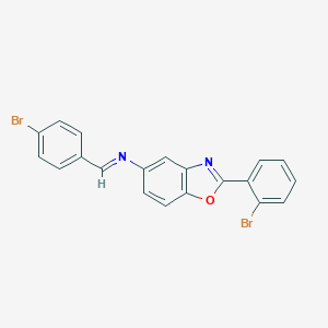 molecular formula C20H12Br2N2O B400473 N-(4-bromobenzylidene)-N-[2-(2-bromophenyl)-1,3-benzoxazol-5-yl]amine 
