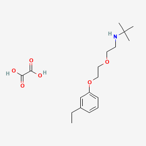 molecular formula C18H29NO6 B4004735 N-[2-[2-(3-ethylphenoxy)ethoxy]ethyl]-2-methylpropan-2-amine;oxalic acid 