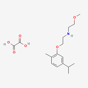 molecular formula C17H27NO6 B4004740 2-methoxy-N-[2-(2-methyl-5-propan-2-ylphenoxy)ethyl]ethanamine;oxalic acid 