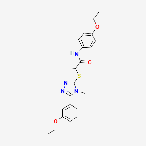 N-(4-ethoxyphenyl)-2-[[5-(3-ethoxyphenyl)-4-methyl-1,2,4-triazol-3-yl]sulfanyl]propanamide