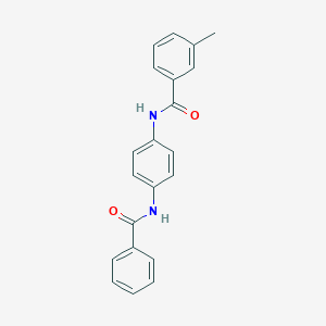 molecular formula C21H18N2O2 B400476 N-[4-(benzoylamino)phenyl]-3-methylbenzamide 