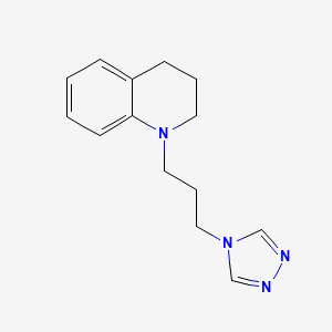 molecular formula C14H18N4 B4004771 1-[3-(1,2,4-triazol-4-yl)propyl]-3,4-dihydro-2H-quinoline 