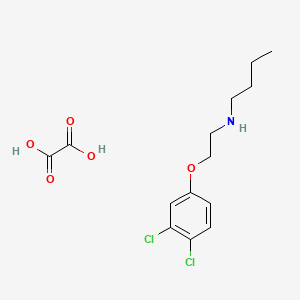 molecular formula C14H19Cl2NO5 B4004782 N-[2-(3,4-dichlorophenoxy)ethyl]butan-1-amine;oxalic acid 