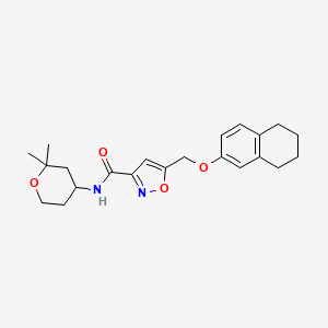 N-(2,2-dimethyltetrahydro-2H-pyran-4-yl)-5-[(5,6,7,8-tetrahydro-2-naphthalenyloxy)methyl]-3-isoxazolecarboxamide