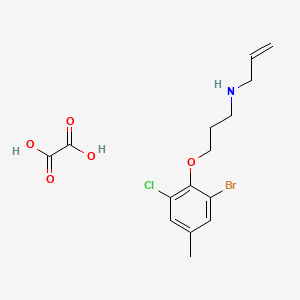 3-(2-bromo-6-chloro-4-methylphenoxy)-N-prop-2-enylpropan-1-amine;oxalic acid