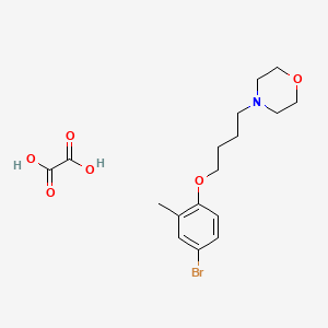 molecular formula C17H24BrNO6 B4004812 4-[4-(4-Bromo-2-methylphenoxy)butyl]morpholine;oxalic acid 