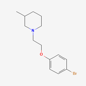 molecular formula C14H20BrNO B4004841 1-[2-(4-bromophenoxy)ethyl]-3-methylpiperidine 