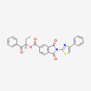 1-benzoylpropyl 1,3-dioxo-2-(4-phenyl-1,3-thiazol-2-yl)-5-isoindolinecarboxylate