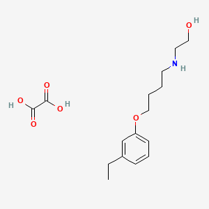 molecular formula C16H25NO6 B4004860 2-{[4-(3-ethylphenoxy)butyl]amino}ethanol ethanedioate (salt) 