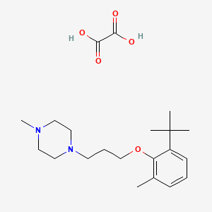 molecular formula C21H34N2O5 B4004867 1-[3-(2-Tert-butyl-6-methylphenoxy)propyl]-4-methylpiperazine;oxalic acid 