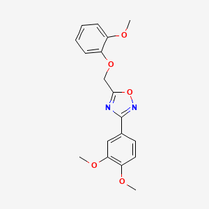 3-(3,4-dimethoxyphenyl)-5-[(2-methoxyphenoxy)methyl]-1,2,4-oxadiazole