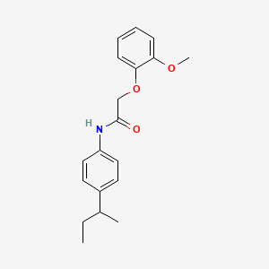 molecular formula C19H23NO3 B4004889 N-[4-(butan-2-yl)phenyl]-2-(2-methoxyphenoxy)acetamide 