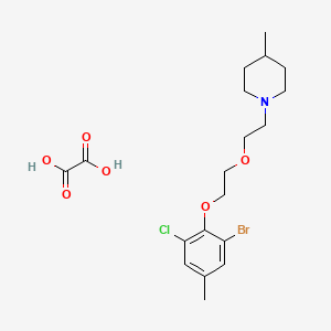 molecular formula C19H27BrClNO6 B4004890 1-{2-[2-(2-bromo-6-chloro-4-methylphenoxy)ethoxy]ethyl}-4-methylpiperidine oxalate 