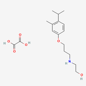 2-[3-(3-Methyl-4-propan-2-ylphenoxy)propylamino]ethanol;oxalic acid