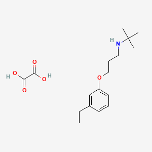 N-[3-(3-ethylphenoxy)propyl]-2-methylpropan-2-amine;oxalic acid