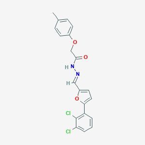 molecular formula C20H16Cl2N2O3 B400491 N'-{[5-(2,3-dichlorophenyl)-2-furyl]methylene}-2-(4-methylphenoxy)acetohydrazide 