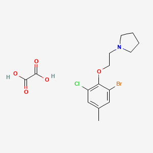 1-[2-(2-Bromo-6-chloro-4-methylphenoxy)ethyl]pyrrolidine;oxalic acid