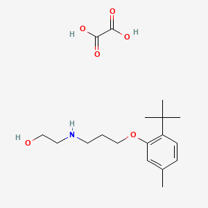 2-[3-(2-Tert-butyl-5-methylphenoxy)propylamino]ethanol;oxalic acid