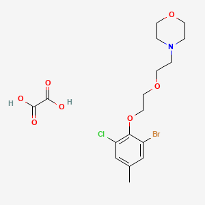 molecular formula C17H23BrClNO7 B4004955 4-[2-[2-(2-Bromo-6-chloro-4-methylphenoxy)ethoxy]ethyl]morpholine;oxalic acid 