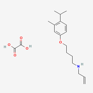 molecular formula C19H29NO5 B4004979 4-(3-methyl-4-propan-2-ylphenoxy)-N-prop-2-enylbutan-1-amine;oxalic acid 