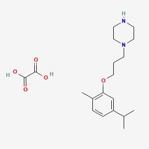 molecular formula C19H30N2O5 B4004987 1-[3-(2-Methyl-5-propan-2-ylphenoxy)propyl]piperazine;oxalic acid 