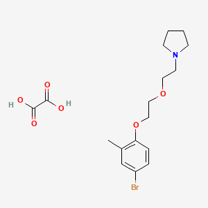 molecular formula C17H24BrNO6 B4004990 1-{2-[2-(4-bromo-2-methylphenoxy)ethoxy]ethyl}pyrrolidine oxalate 