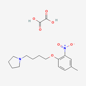 molecular formula C17H24N2O7 B4004998 1-[4-(4-Methyl-2-nitrophenoxy)butyl]pyrrolidine;oxalic acid 